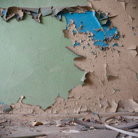 ruins of a very heavily polluted industrial factory, industrial seriesの写真素材