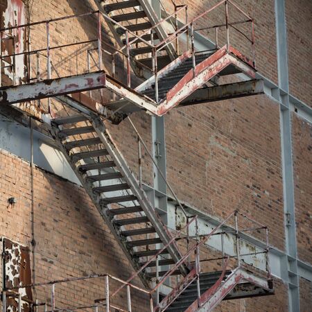 ruins of a very heavily polluted industrial factory, industrial seriesの写真素材
