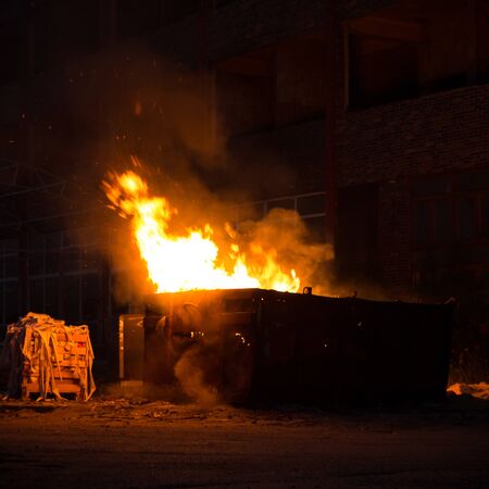 ruins of a very heavily polluted industrial factory, industrial seriesの写真素材