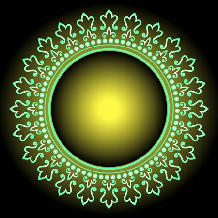 Vector vintage border frame engraving with retro ornament pattern in antique rococo style decorative designのイラスト素材