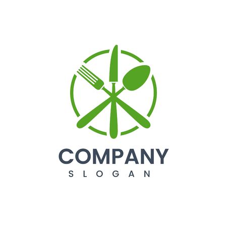Restaurant food logo and symbols,restaurant design with cutlery signs logo .のイラスト素材