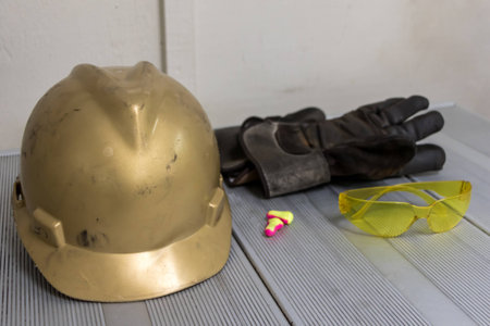 Personal Protective Equipment on a table.の写真素材