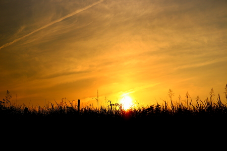 sunset glowの写真素材