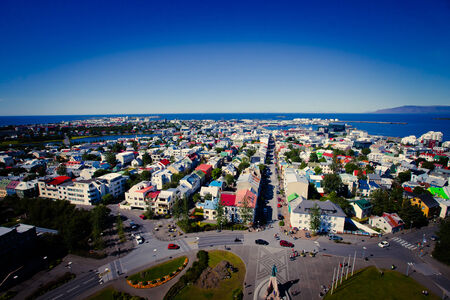 Beautiful Reykjavik Viewのeditorial素材
