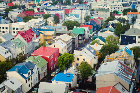 Beautiful Reykjavik Viewのeditorial素材