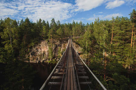 Repovesi National Park, summer view, summer landscape view of a Finnish park, southern Finland,...