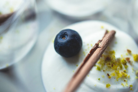 Set of coffee break in a hotel during conference meeting, with tea and coffee catering, decorated banquet table with variety of different desserts, pastry and bakery, with croissants and cookiesの写真素材