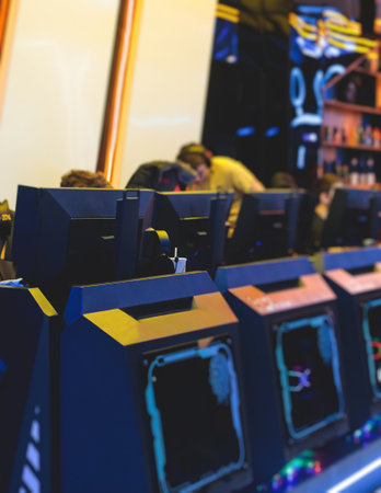 Cyber sport e-sports tournament, team of professional gamers, gamer's hands on mouse and keyboard,...
