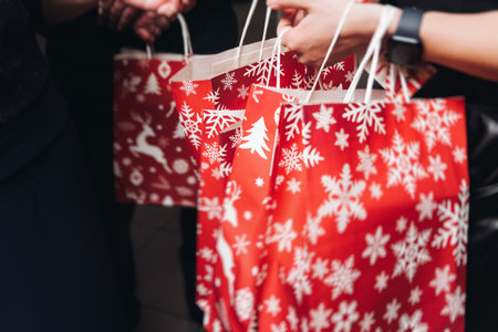 New Year corporate gifts and souvenirs presentation for company employees, Christmas party presents...