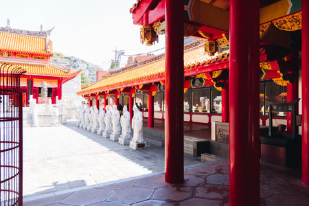 Confucius shrine in Nagasaki, Koshi-byo, Confucian temple in Nagasaki, Japan, Nagasaki prefecture,...