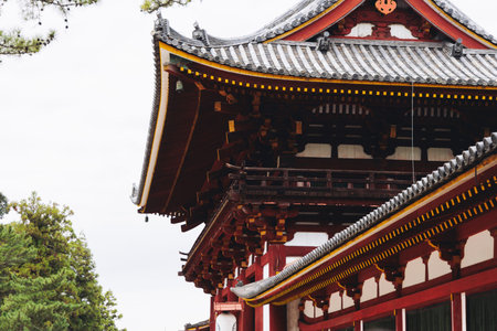 Nara, Japan, Nara Park landscape, Nara city view with buddhist temples and shinto shrines, Nara...
