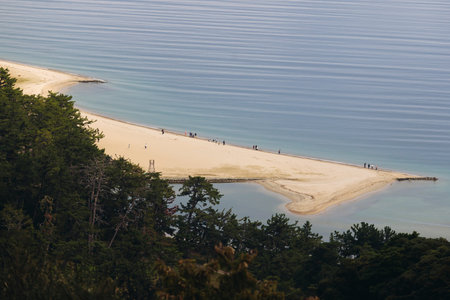 Amanohashidate, Miyazu, Japan, Kyoto Prefecture, landscape view, with Miyazu Bay, Tango...