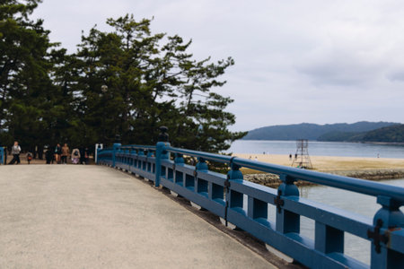 Amanohashidate, Miyazu, Japan, Kyoto Prefecture, landscape view, with Miyazu Bay, Tango...