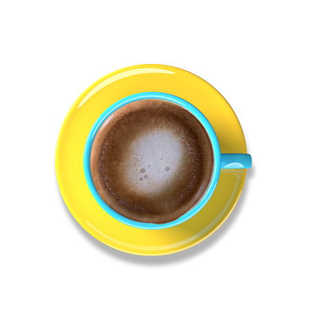 Cappuccino coffee cup on a white background isolate.の写真素材