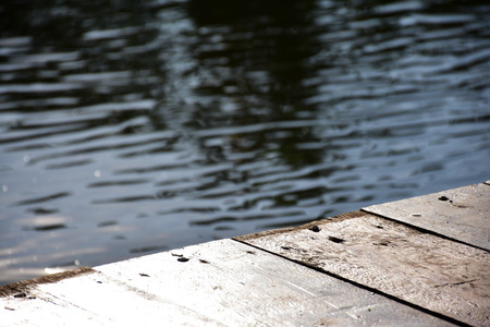 Wooden floor to the sun.の写真素材