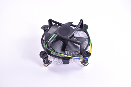 CPU fan for computers on white background.の写真素材