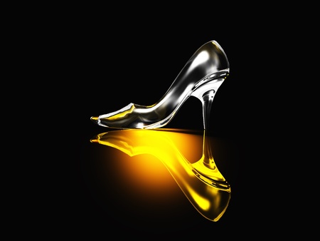 glass shoesの写真素材