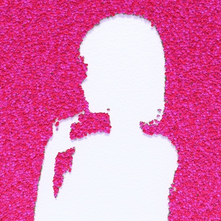 silhouette of woman の写真素材