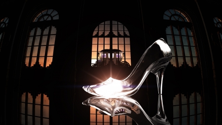 glass shoesの写真素材