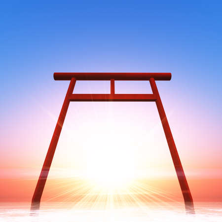 shrine gateの写真素材