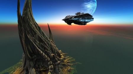 Space shipの写真素材