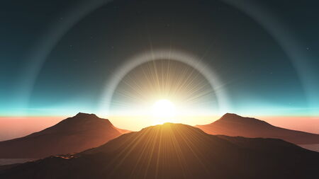 sun riseの写真素材