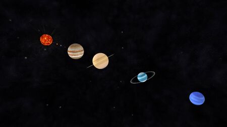 planets in space
