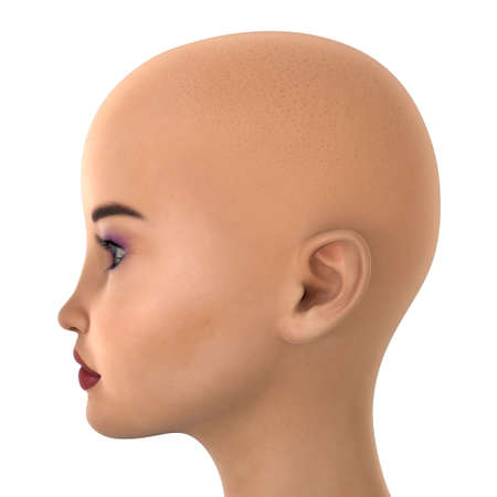 3D woman s faceの写真素材