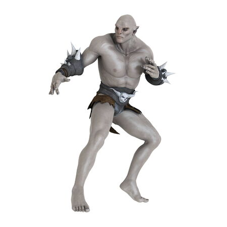 monster on whiteの写真素材