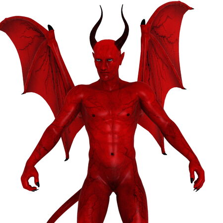 monster on whiteの写真素材