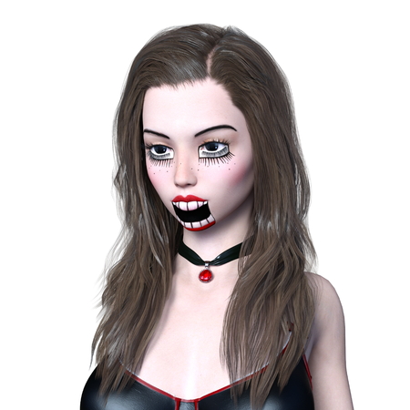 horror makeup womanの写真素材