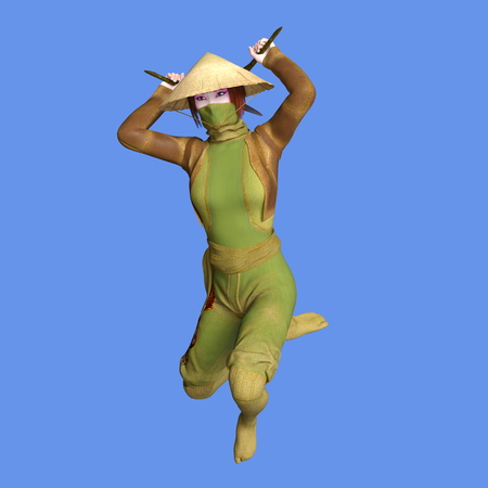 Kung-Fu girlの写真素材