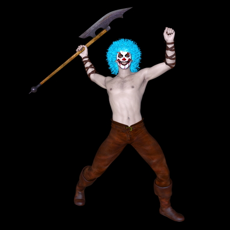 clown makeup manの写真素材