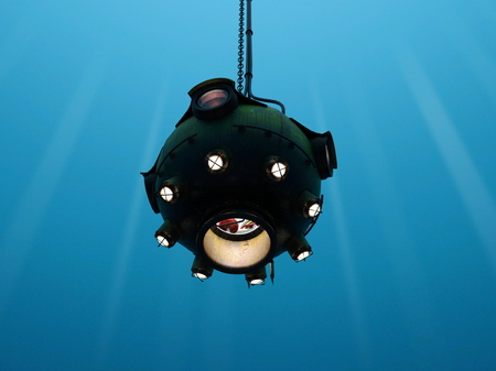 deep sea exploration boatの写真素材