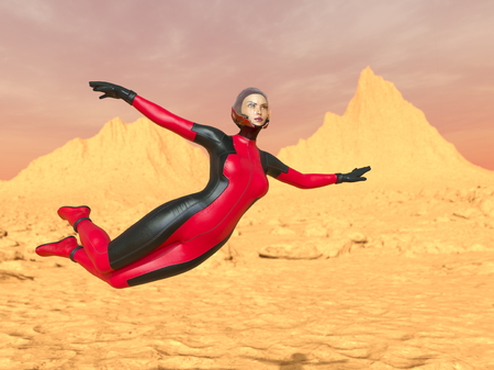 super womanの写真素材