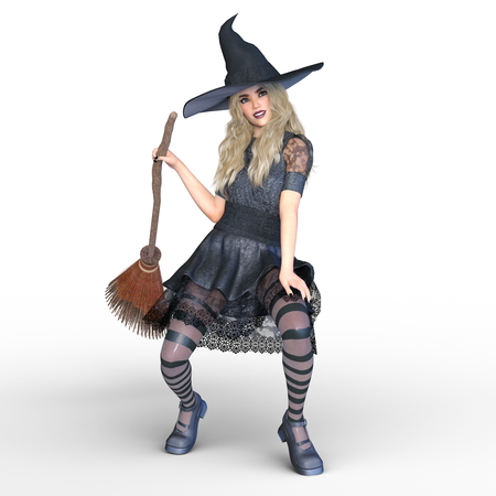 witch costume womanの写真素材