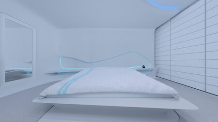 bedroom design in 3d animationの写真素材