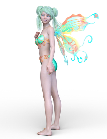 3D CG rendering of fairyの写真素材