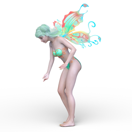 3D CG rendering of fairyの写真素材