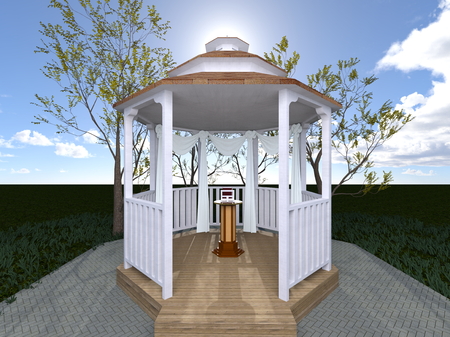 garden weddingの写真素材