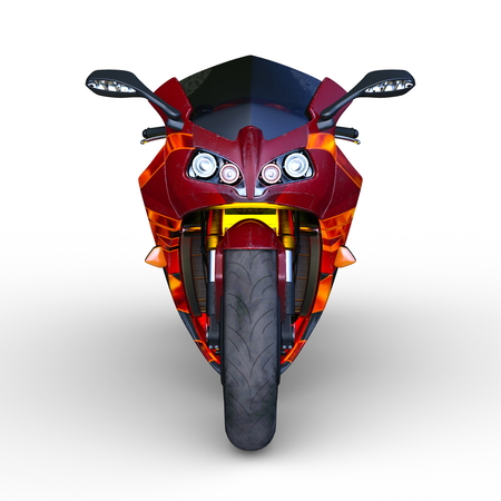 Motorbike in 3d illustrationの写真素材