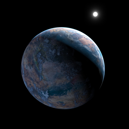 3D CG rendering of Space planet.
