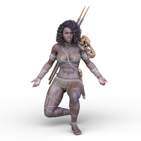 3D CG rendering of Sexy ethnic femaleの写真素材