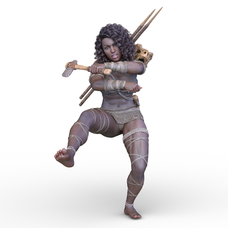 3D CG rendering of Sexy ethnic femaleの写真素材