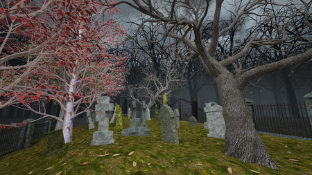 3D CG rendering of Graveの写真素材