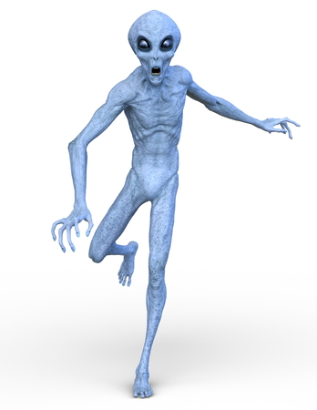 3D CG rendering of alienの写真素材