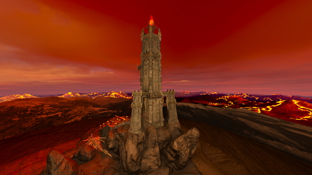 3D CG rendering of ancient ruinsの写真素材