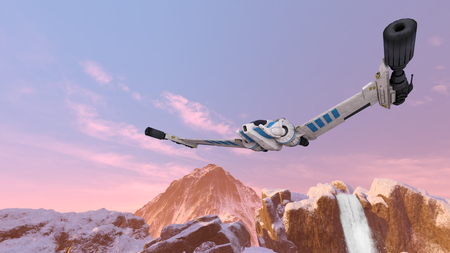 3D CG rendering of fighter aircraft