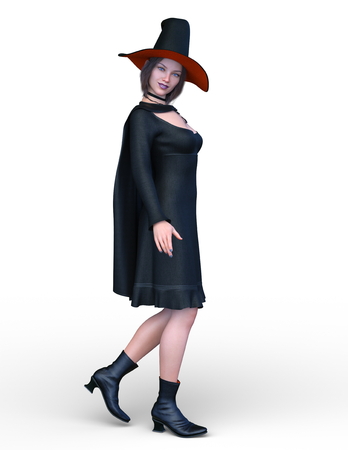 3D CG rendering of witchの写真素材