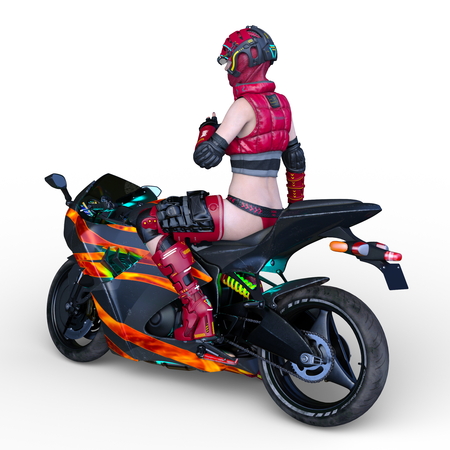 3D CG rendering of Motorbikeの写真素材